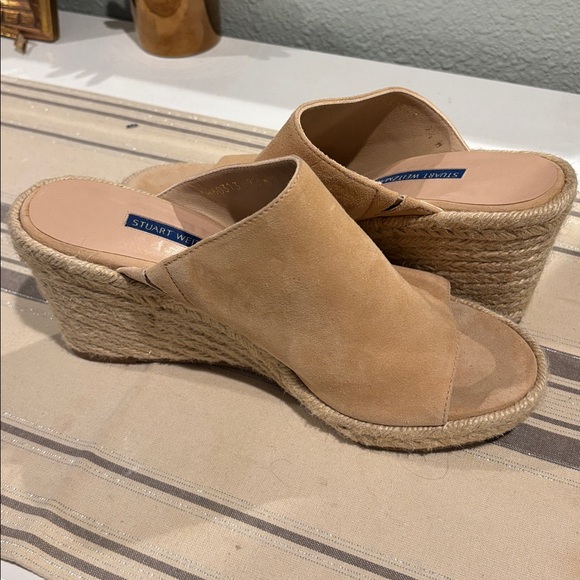 NEW! Stuart Weitzman Beige Espadrille Wedges - Picture 5 of 5